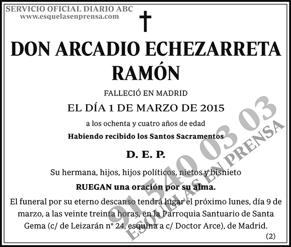 Arcadio Echezarreta Ramón